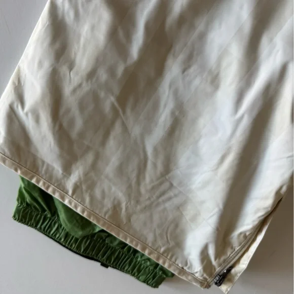 Burton Snowboard Pants, S, Cream w/ Green Accents, pockets, pockets pockets NWOT